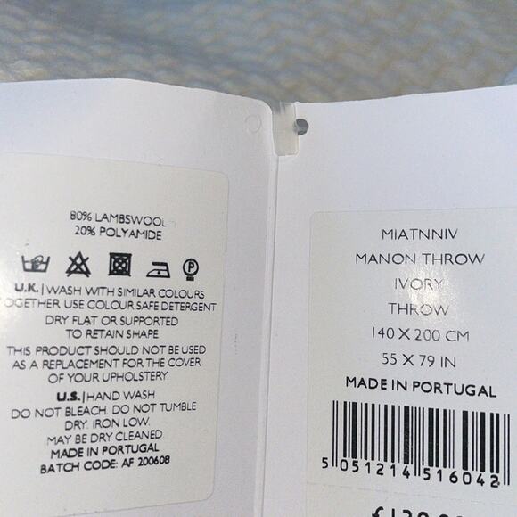 The White Company Throw Lambswool Manon Ivory - Picture 4 of 5